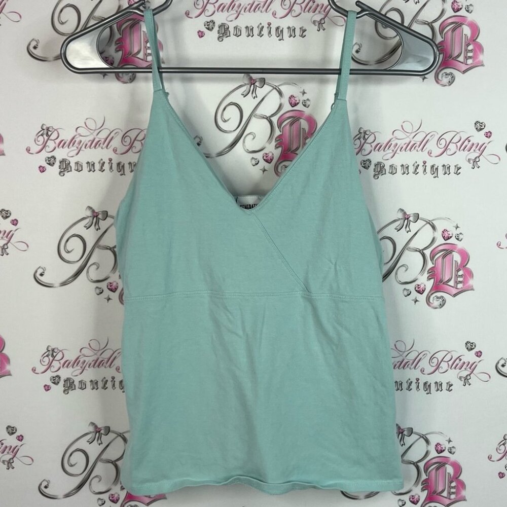 Generations tank top crop style blue Mint Green Women's Top